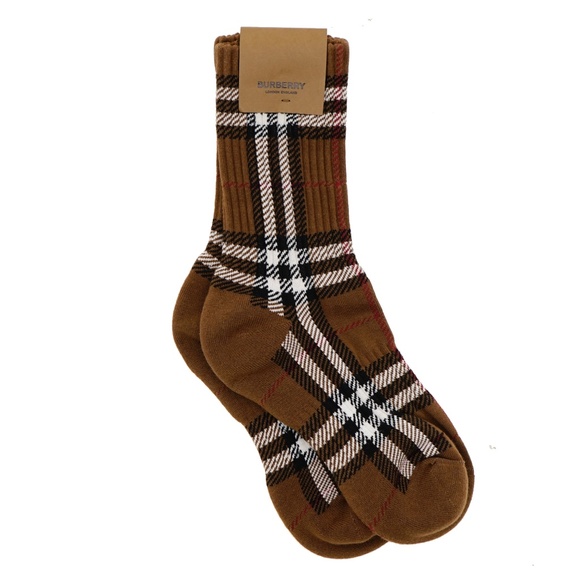 Burberry Woman Sports Socks Vintage Check Size Small New - Picture 1 of 3